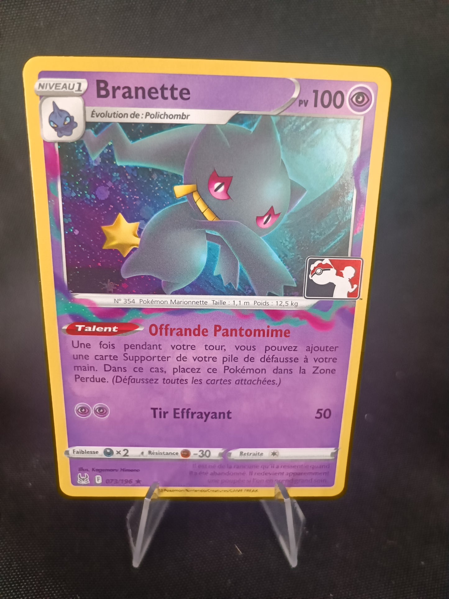 Branette Holo Play Pokemon - Origines perdue - 073/196