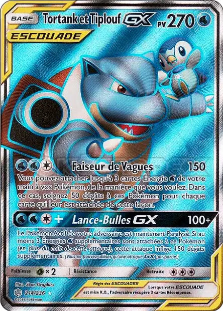 Tortank Tiplouf GX Escouade Full art - Eclipse Cosmique -214/236