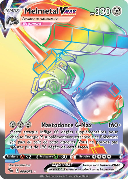 Melmetal Vstar Rainbow - Pokemon Go  - 080/078