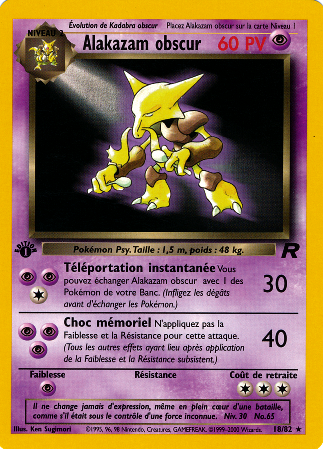 Alakazam obscur  - Team Rocket - 18/82