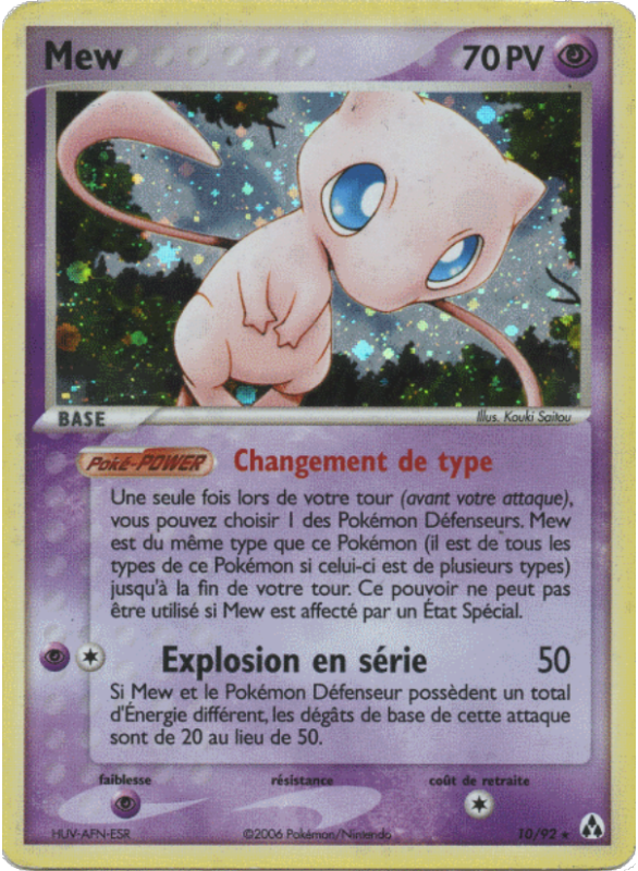 Mew holo - Bloc Ex Créateur de Légende - 10/92