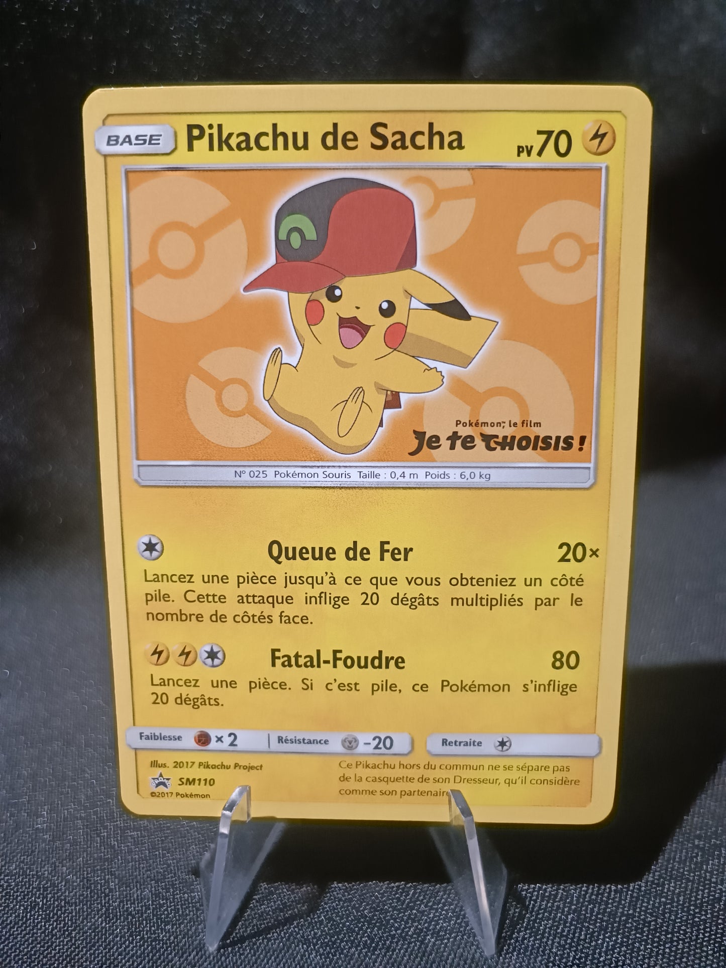 Pikachu de Sacha Orange - Promo - SM110