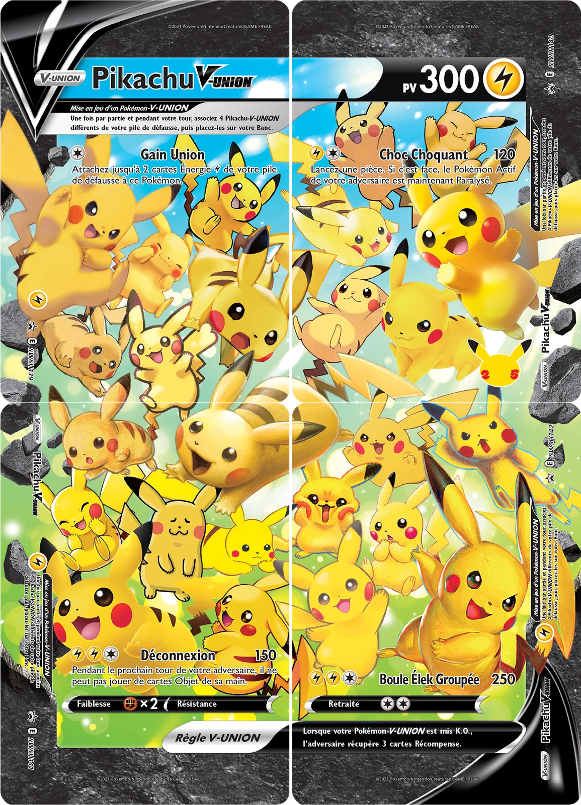 Pikachu V Union - Promo Célébration - SWSH139-142