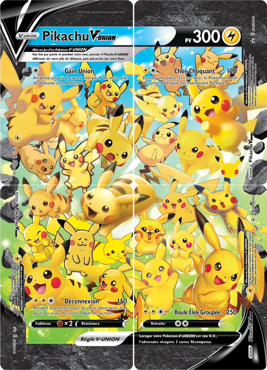 Pikachu V Union - Promo Célébration - SWSH139-142