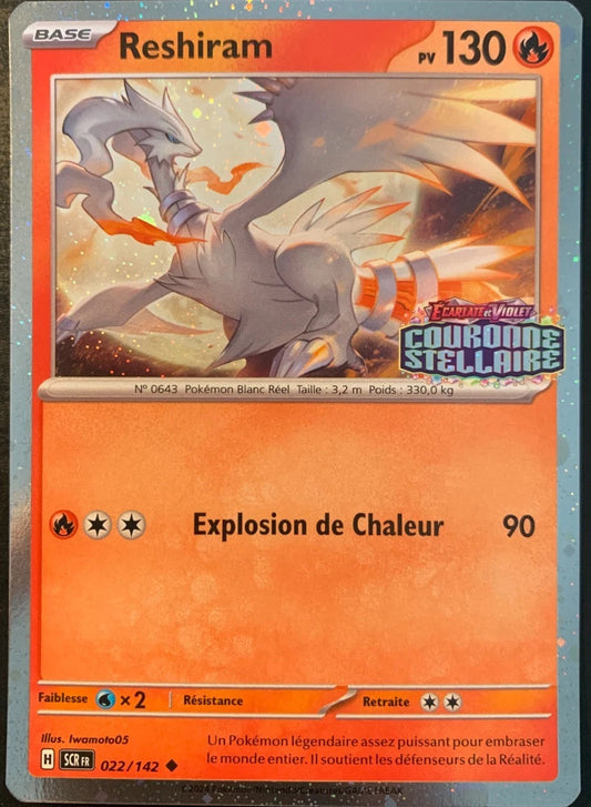 Reshiram Holo - Stamp Couronne Stellaire  - 022/142