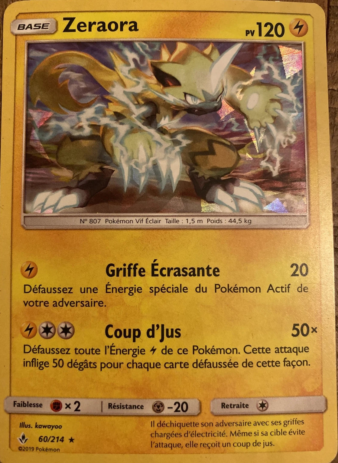 Zeraora Holo Prisme - Alliance Infaillible - 60/214